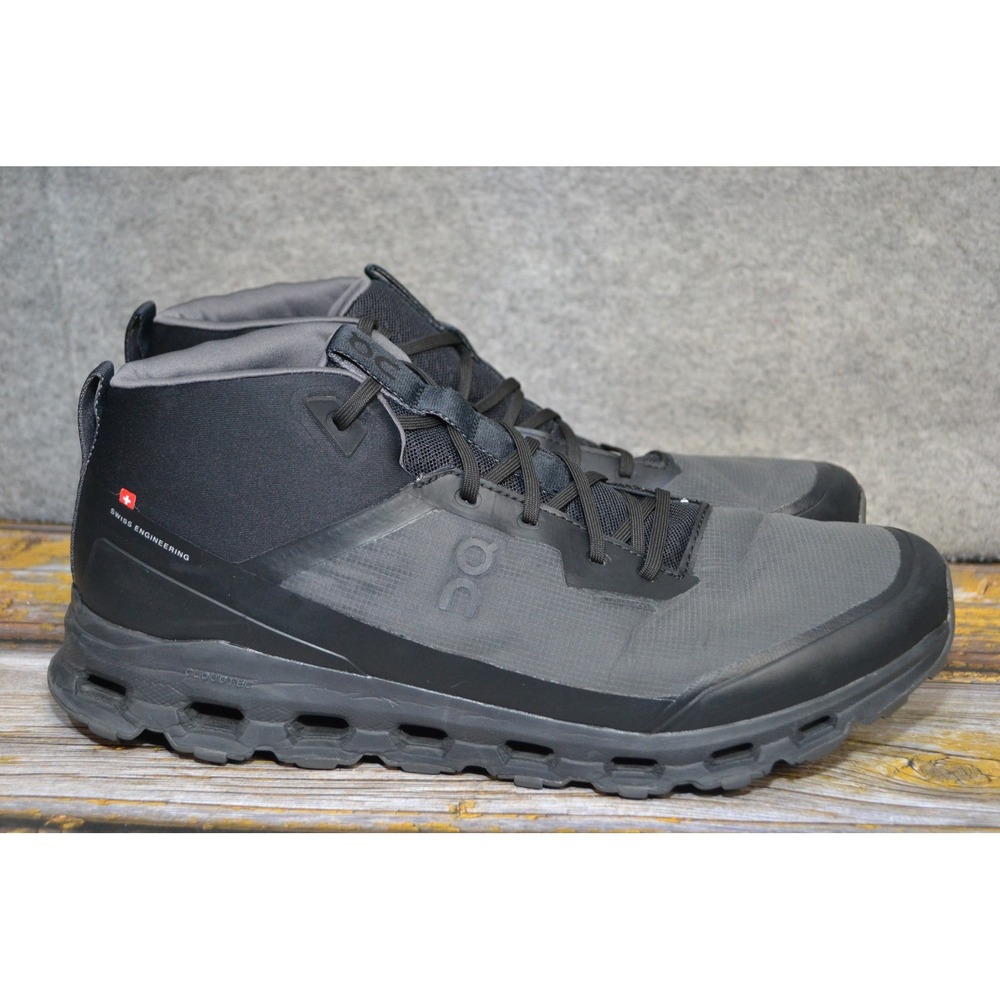 On Cloudroam Eclipse Shoes Mens 13 Black Waterproof Trail Running Hiking Boots